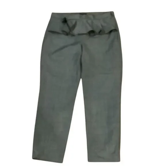 J. Crew Slim trouser with ruffle waist in wool blend size 8 - Picture 3 of 12